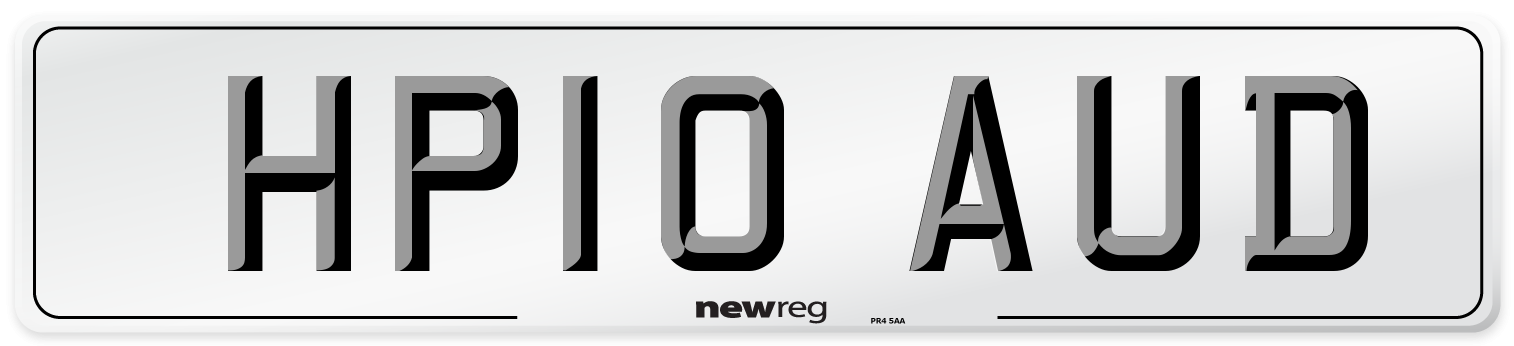 HP10 AUD Number Plate from New Reg